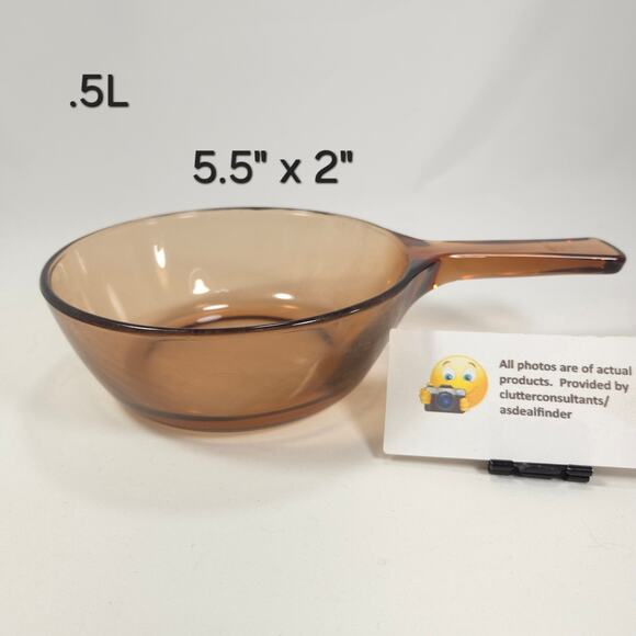 Corning Ware Vision Amber Bundle 1.5L Saucepan .5L Saucepan - Picture 8 of 9